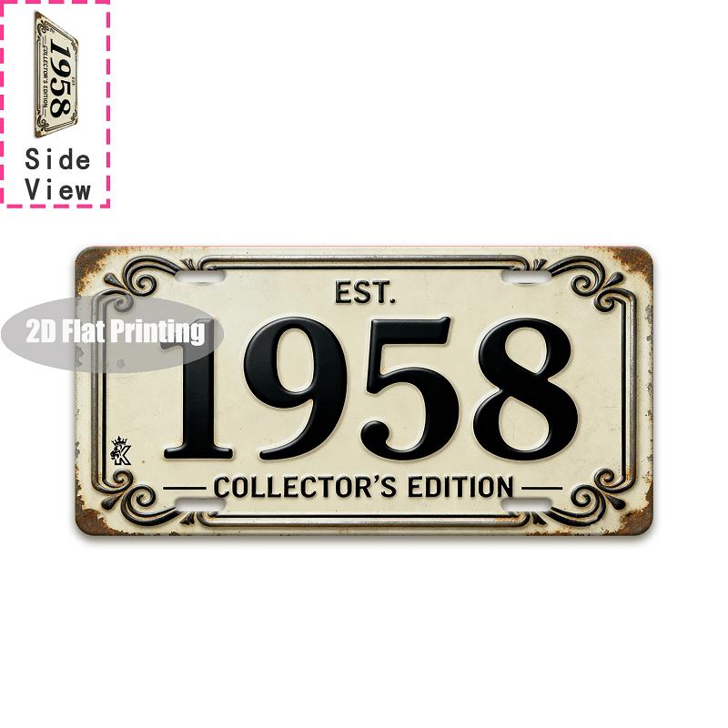 Tin Sign  Vintage Durable Metal Plaque Wall Decor Home Office Bar Man Cave Retro Birth Year City Coordinates License Plate W