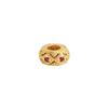 Gold-Plated Zircon-Inlaid Lace Drum Beads: Hollow Large Hole Spacers for DIY Necklaces