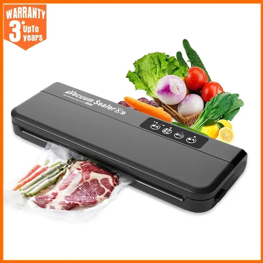 Food Vacuum Sealer Machine Dry and Moist Food Modes 60KPA Automatic For Food Preservation With 10Pcs Bags