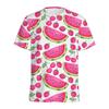 Summer Round Neck 3D Watermelon Pattern Print Top Fashionable Casual Short Sleeved Men's T-shirts