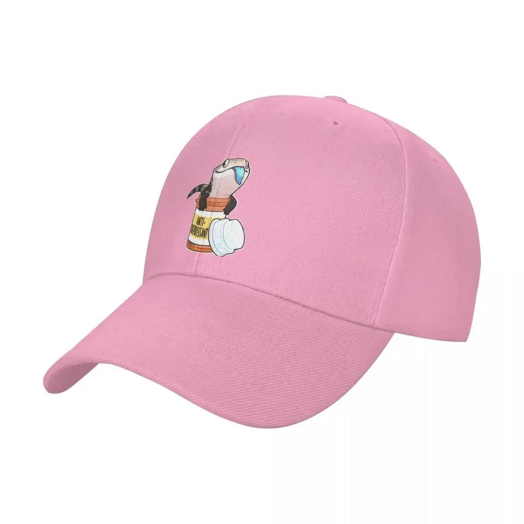 Blue Tongue Skink Cartoon Cute Skink Lizard Baseball Cap Black Golf Womens Hats For The Sun Mens