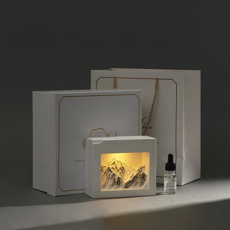 Rizhao Jinshan Aromatherapy Light Night Light Gift Advanced Gypsum Aromatherapy Ornament Gift Box Bedroom Ambient Light Gift