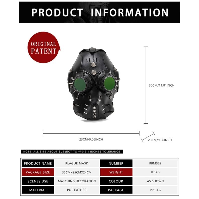 Gothic Steampunk Mask With Breathable Material For Cosplay Enthusiasts Motorcycle Riders Party Punk Style Mask