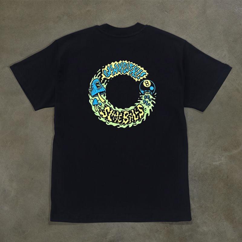 

Make Money for Charity 260G Heavy Weight Pure Cotton! High Street Hip Hop Skateboard Short Sleeve T-shirt Ins Stylish Half Sleeve Black 2XL [260g Heavy weight pure cotton]]