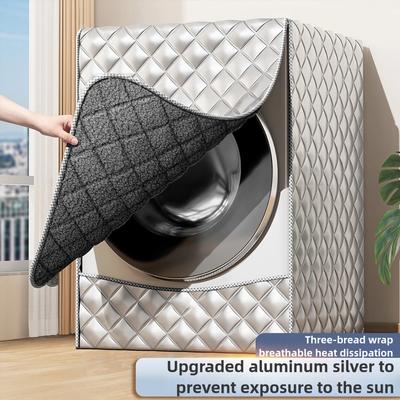 Velvet And Thickening Washer Dryer Cover Sun Protection Heat Insulation And Waterproof Washer And Dryer Covers Washine