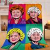 1 Stück Goldene Dame Freundschaft Flanelldecke Geschenk, Geeignet für Männer und Frauen, Weich, Ideal für Betten und Sofa, Geburtstags- oder Weihnachtsgeschenk