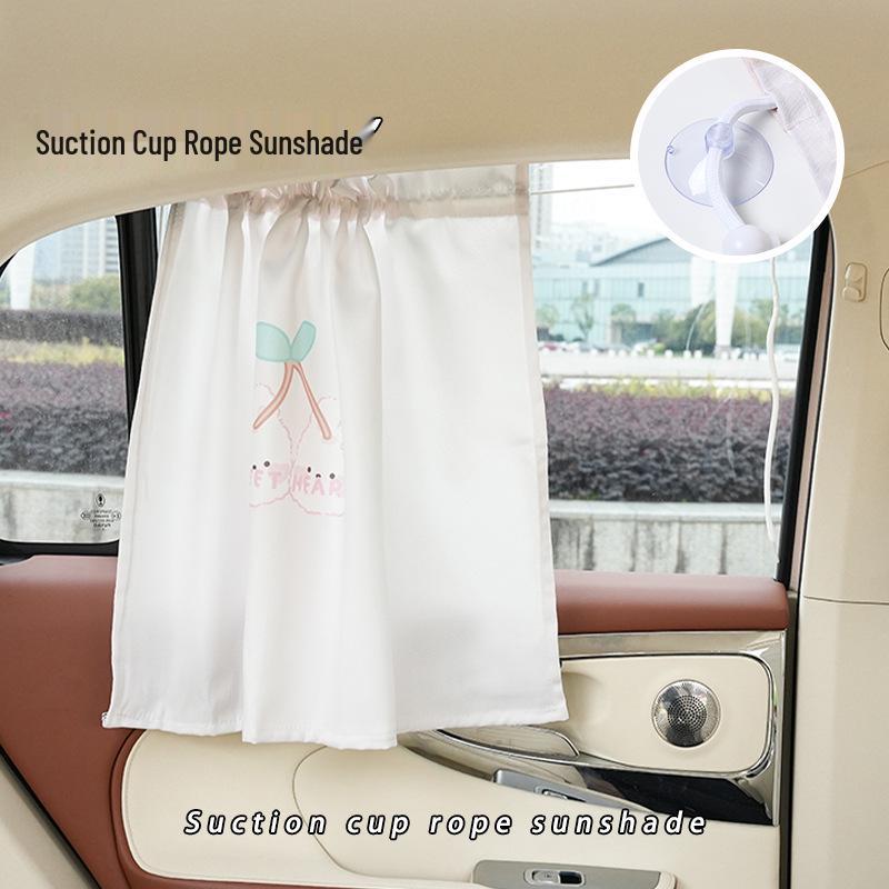 Summer Cartoon Car Sun Shade: Cute Fabric Window Curtain for Baby Sun Protection and Heat Insulation