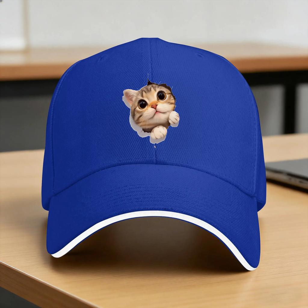 Funny Style Cat Baseball Cap UnisexTeens Design Trucker Hat Summer Vintage Outdoor Sports Sun Visor Baseball Caps