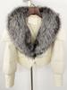 OFTBUY Down Jacket Women 2024 New Winter Natural Real Raccoon Fox Fur Collar Short White Duck Down Coat Thick Warm Casual Outerwear