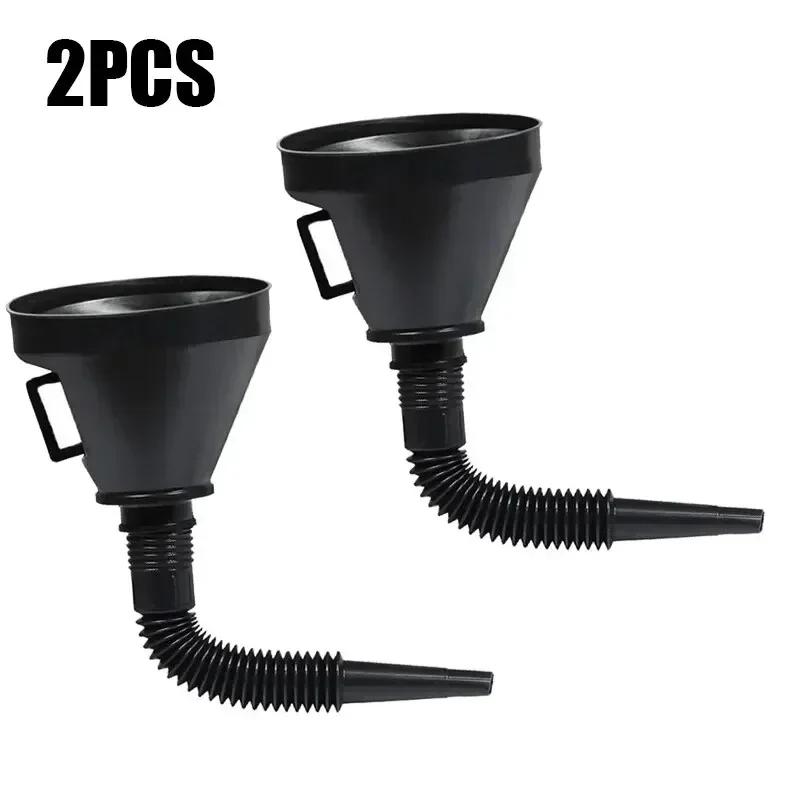 Plastic Oiler Filter Funnel with Filter Detachable Hose Oil Filling Equipment Safety Long Mouth Auto Refueling Funnel