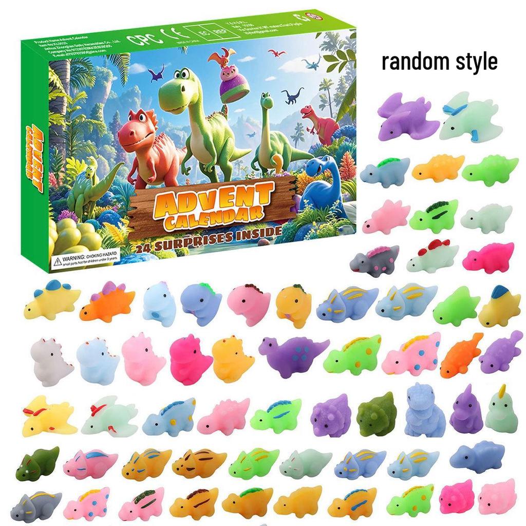 24denní dinosauří vánoční odpočítávací krabička: Trhací hra a dárek pro děti