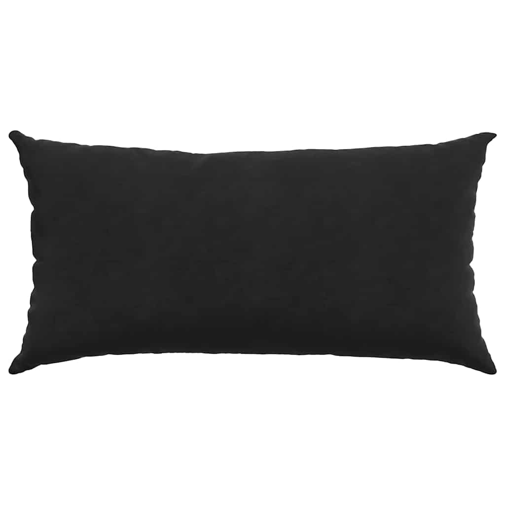 Sofa Cushions 2 Pieces Black 80 X 40 Cm Cord Fabric