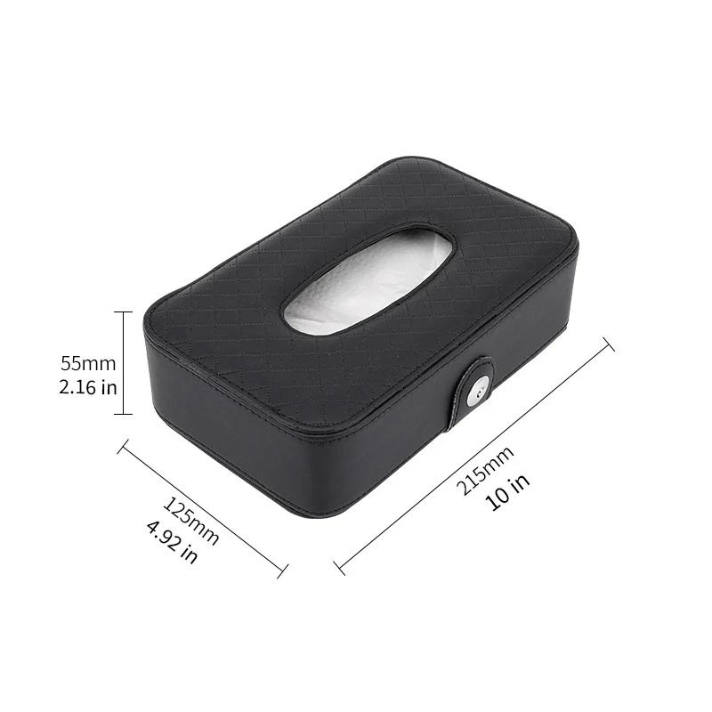 Creative car leather napkin holder box general leather tissue box chair back hanging tissue box car department store