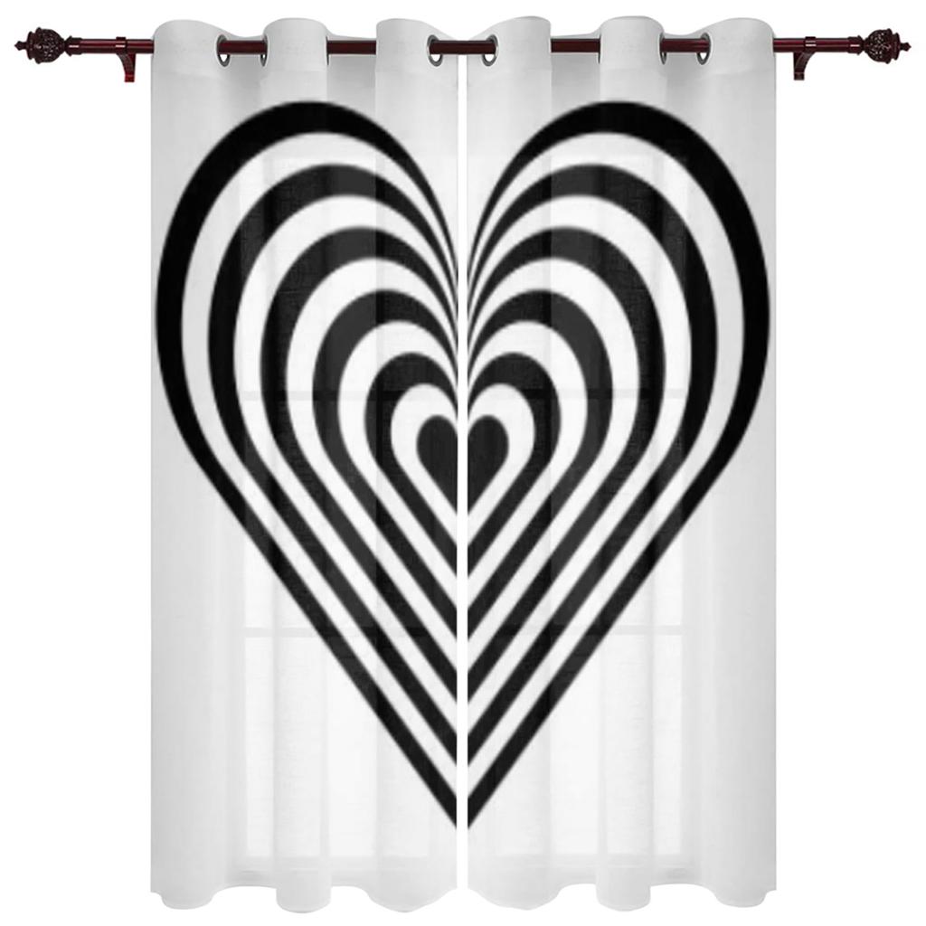 Abstraktní geometrický černobílý okenní závěs pro dětský pokoj, domácí žaluzie, závěsy do obývacího pokoje, ložnice, okenní závěsy