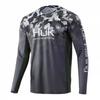HUK fishing suit 2024 summer new upf + 50 ice silk light and breathable quick-drying fishing long-sleeved T-shirt fishing suit