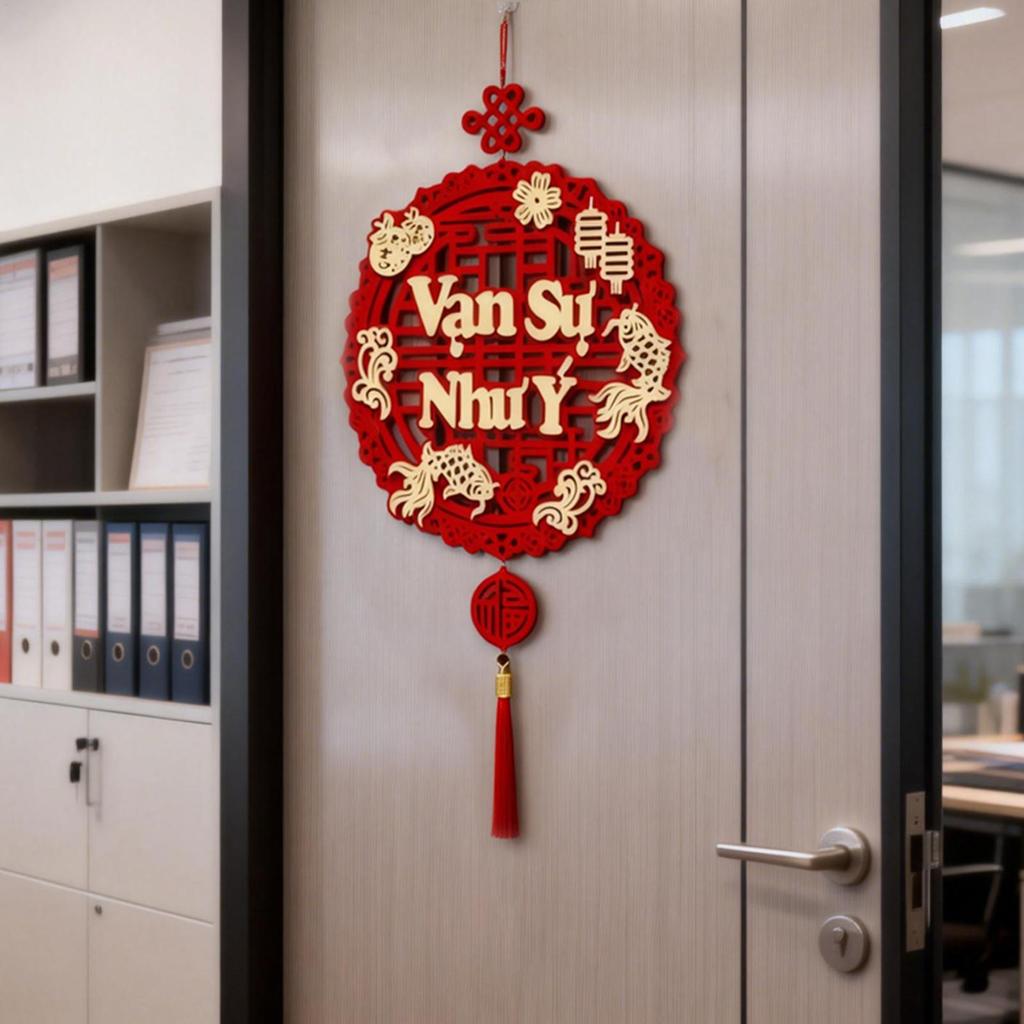 2026 Vietnamese Decoraties Muur Couplets Decoraties Festival Hangers met Kwast voor Huis Woonkamer Festival Evenementen
