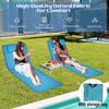 1pc Folding Lounge Chairs,  Recline Lawn Chair with Pillow & Storage Pocket for Sunbathing, Patio Chaise Lounge Lightweight Backpack Camping Chairs