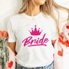 Team Bride TShirt Woman Bachelorette Single Farewell Party Blouses Bridal Shower Wedding Tops Casual ONeck Short Sleeved Tees