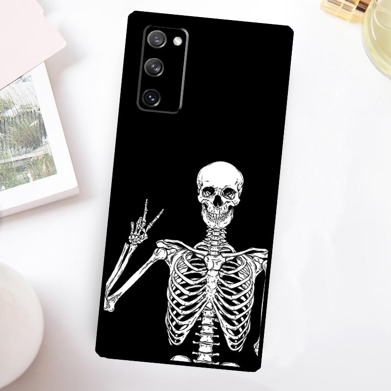 Ästhetisches Skelett Schädel Hülle Für Samsung Galaxy S24 S23 S22 Ultra S21 S20 FE Note 10 Plus Note 20 S8 S9 S10 Abdeckung