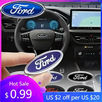 Araba Stickerı 2026 Ford Araba Direksiyon Simidi Amblemi Çıkartmaları Rozet Ford Focus 2 Mk3 F150 Mondeo Max Fusion Ranger Escort Explorer İçin