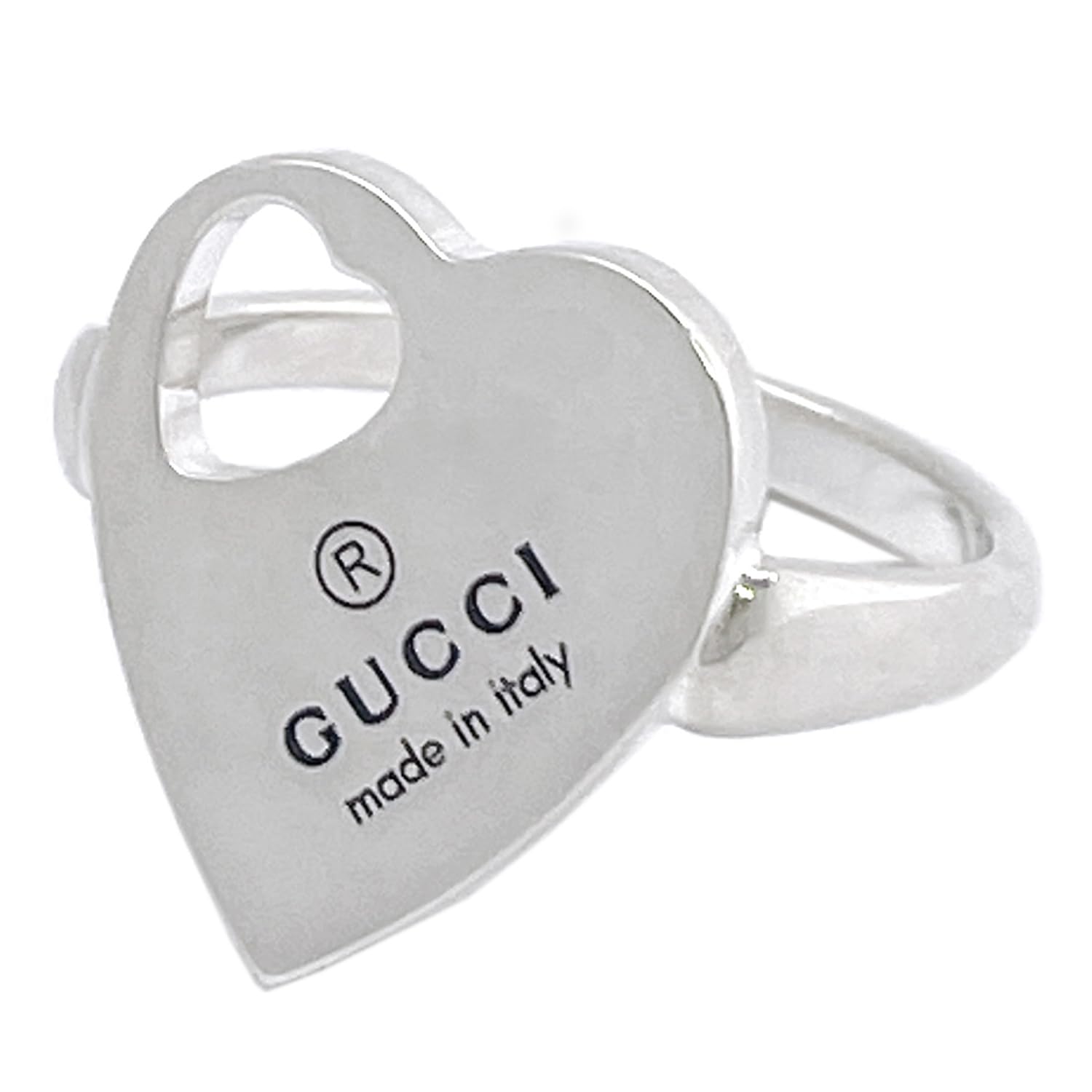 

Gucci Trademark Heart Japanese Size Size 8 Ring, Silver, 7, 796357, J8400, 8106, [Used]