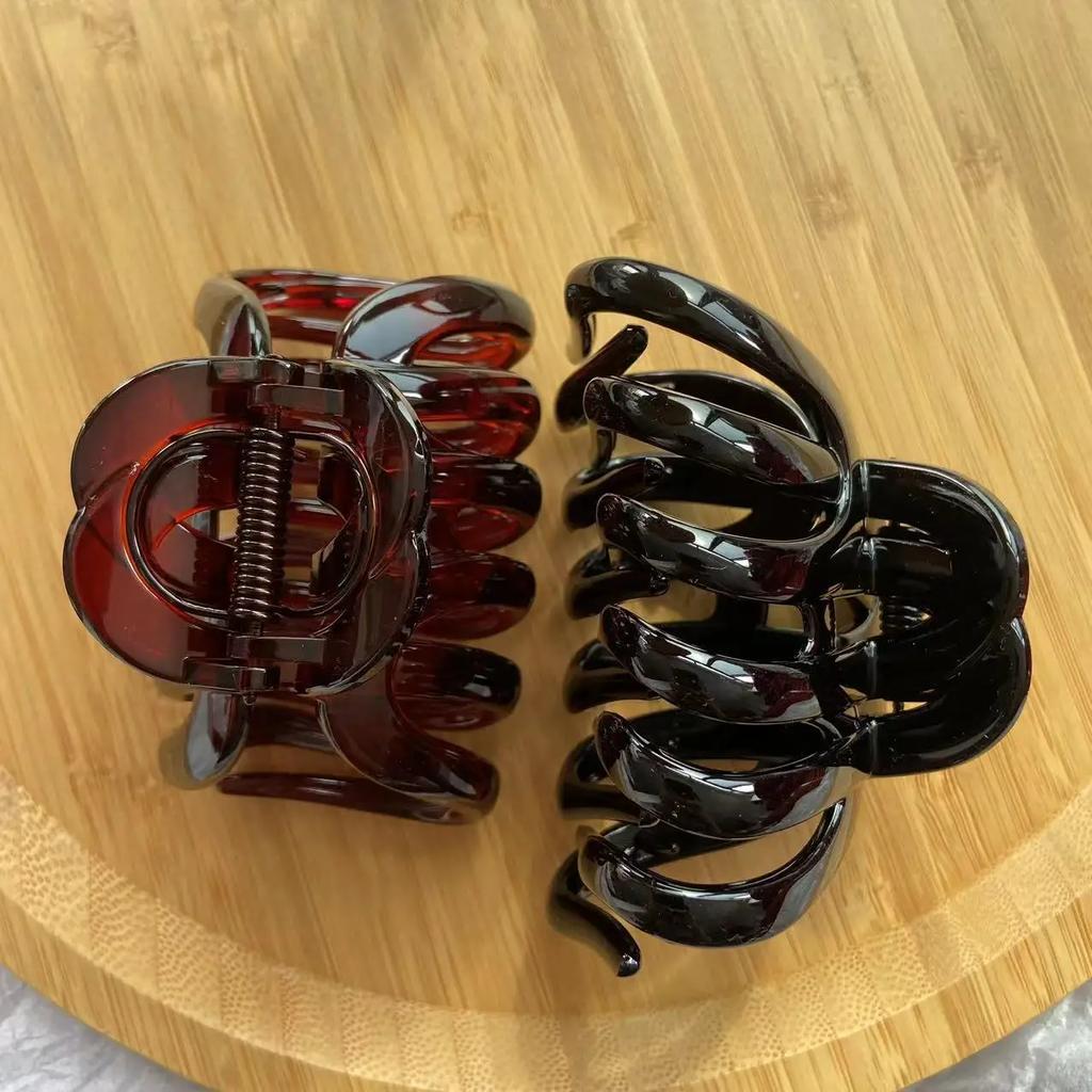 Vintage French Elegant Pumpkin Hair Clip for Women temperament Personality Shark Clip Back Spoon Pan Girl Hair Accessories