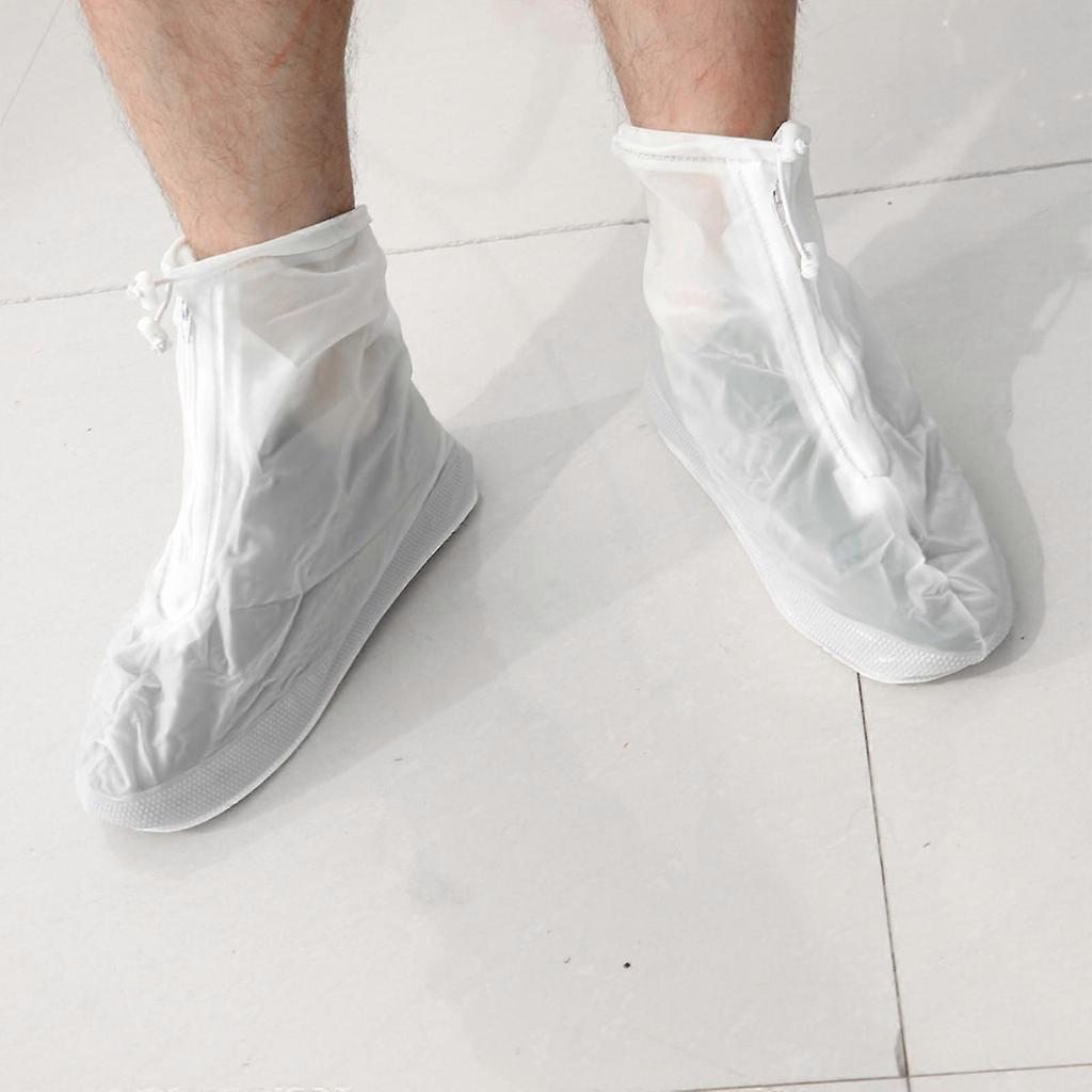 Waterproof shoe covers with zip foldable reusable adults rain