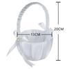 Romantic Flower Pearl Bowknot Basket Flower Basket Wedding Ceremony Party Rose Flower Girl Makeup Basket Party Petals Basket