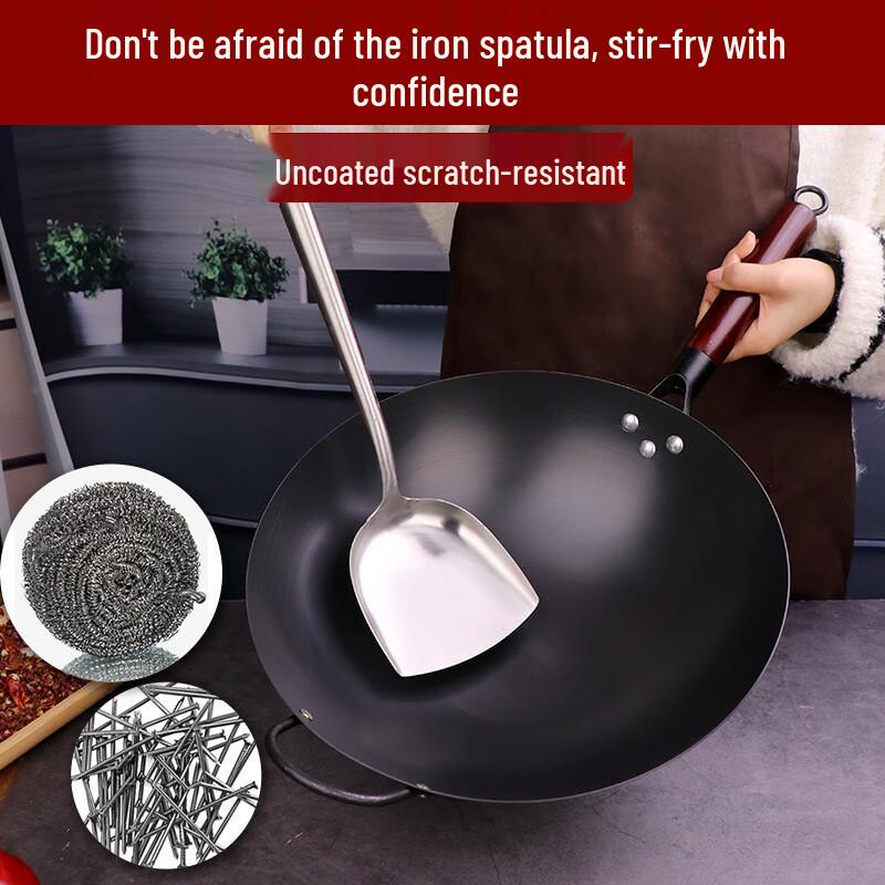 Lijia Nitrided Iron Round-Bottom Wok