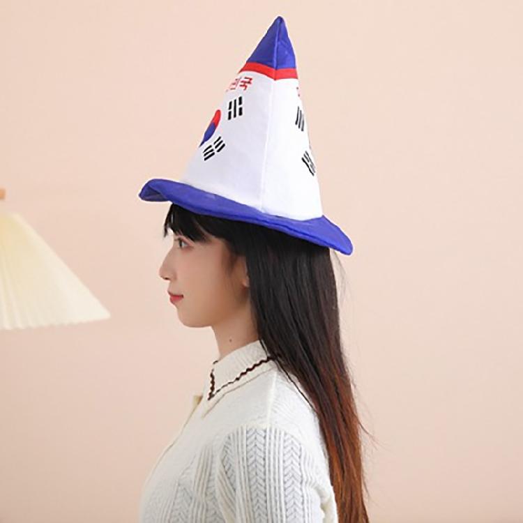 Funny Korean Flags Print Hat Adult Carnivals Party Hat Dress Up Carnivals Hat