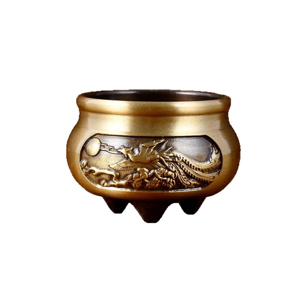 Mini Brass Incense Holder for Stick and Sandalwood, Ideal for Home and Indoor Use, Buddha-Inspired Design, Compact Tray