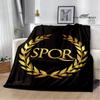 Mantas con el logotipo impreso de Roman SPQR, manta cálida para niños, manta suave y cómoda, mantas de viaje para el hogar, regalo de cumpleaños