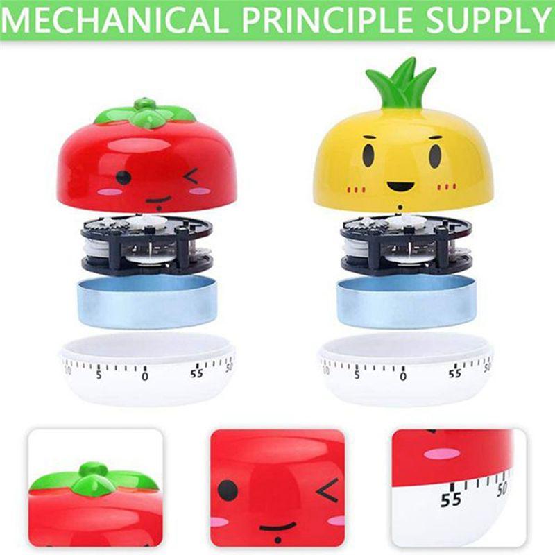 AEE4-Rotary Tool Egg Cooker Timer Novelty Kitchen Timer Vegetable Animal Cooking Timer Digital Egg Timer Cupcake Timer