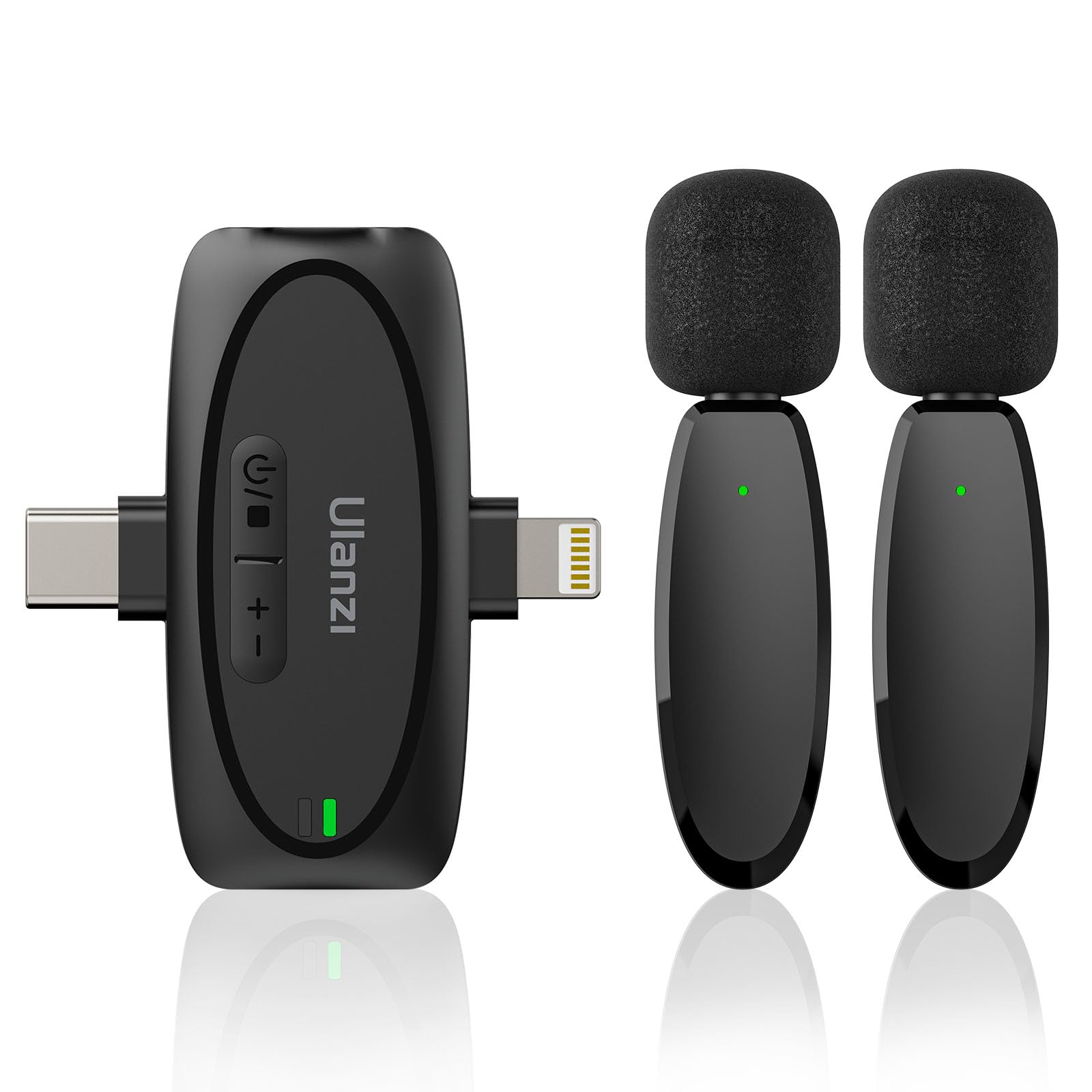 

Ulanzi V6 Pin Microphone, Wireless Microphone for Android & iPhone, Simultaneous Use with 360° Sound Collection, Instant Connection, Noise