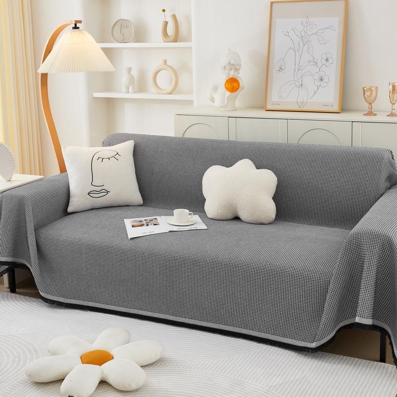 Nordický Ins Styl Potah na pohovku Látkový Potah na pohovku All-inclusive Univerzální Potah Deka Čtyři roční období Odolný proti poškrábání kočkou Polštář na pohovku