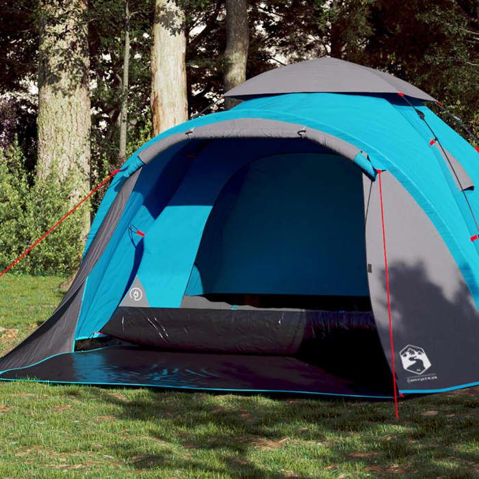Tente de camping - vidaXL - 3 personnes - Imperméable - Système de dégagement rapide - Bleu