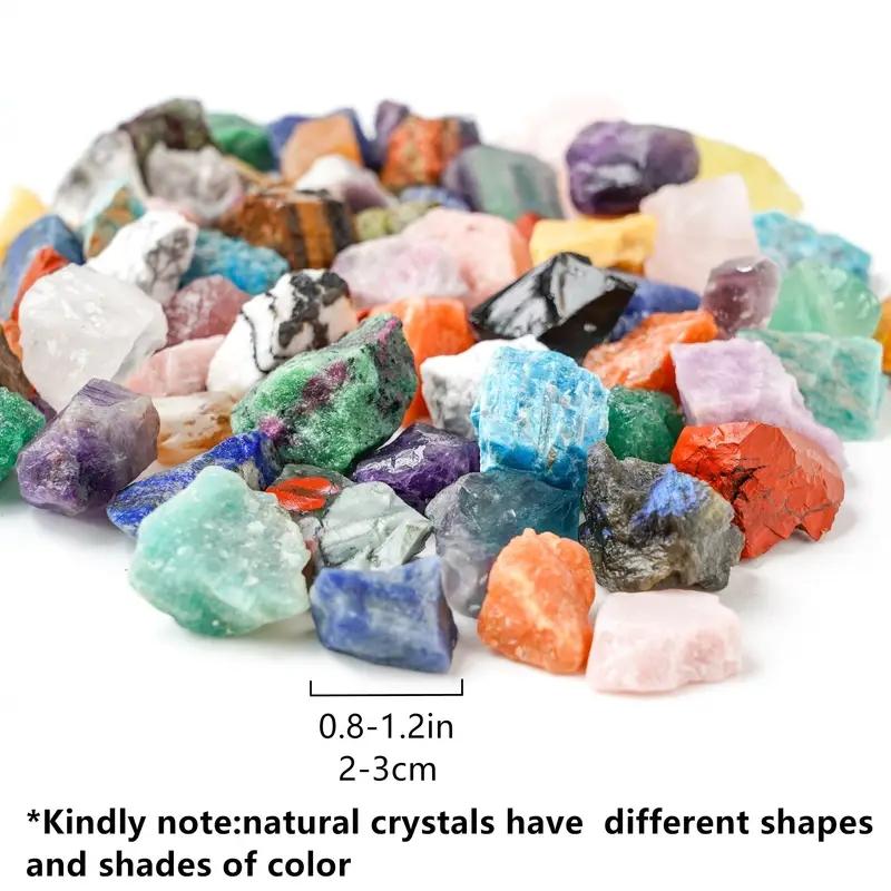 0.22/0.5LB (0.8"-1.2") Large Size Mixed Rare Natural Crystal Stone, 20 Types Crystals Raw Rough Stones Random