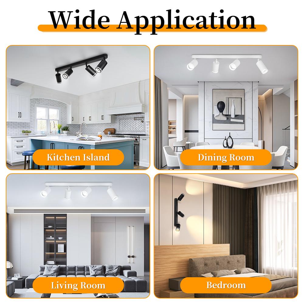 3 Color 110-220V GU10 LED Track Light Spotlight Suit Ceiling Lamp COB Spot Lights For Kitchen Commercial Living Room Home