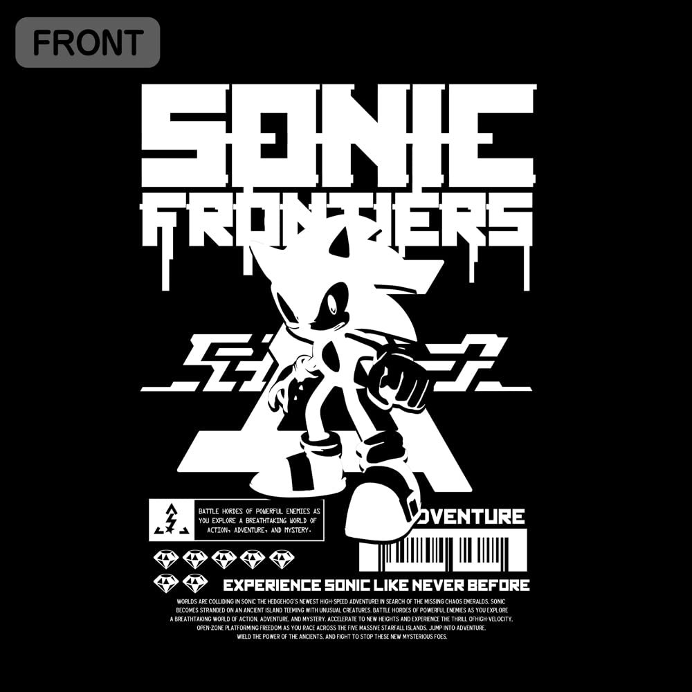 Cospa Sonic Frontier Sonic Frontier Big Silhouette BLACK XL size T-shirt