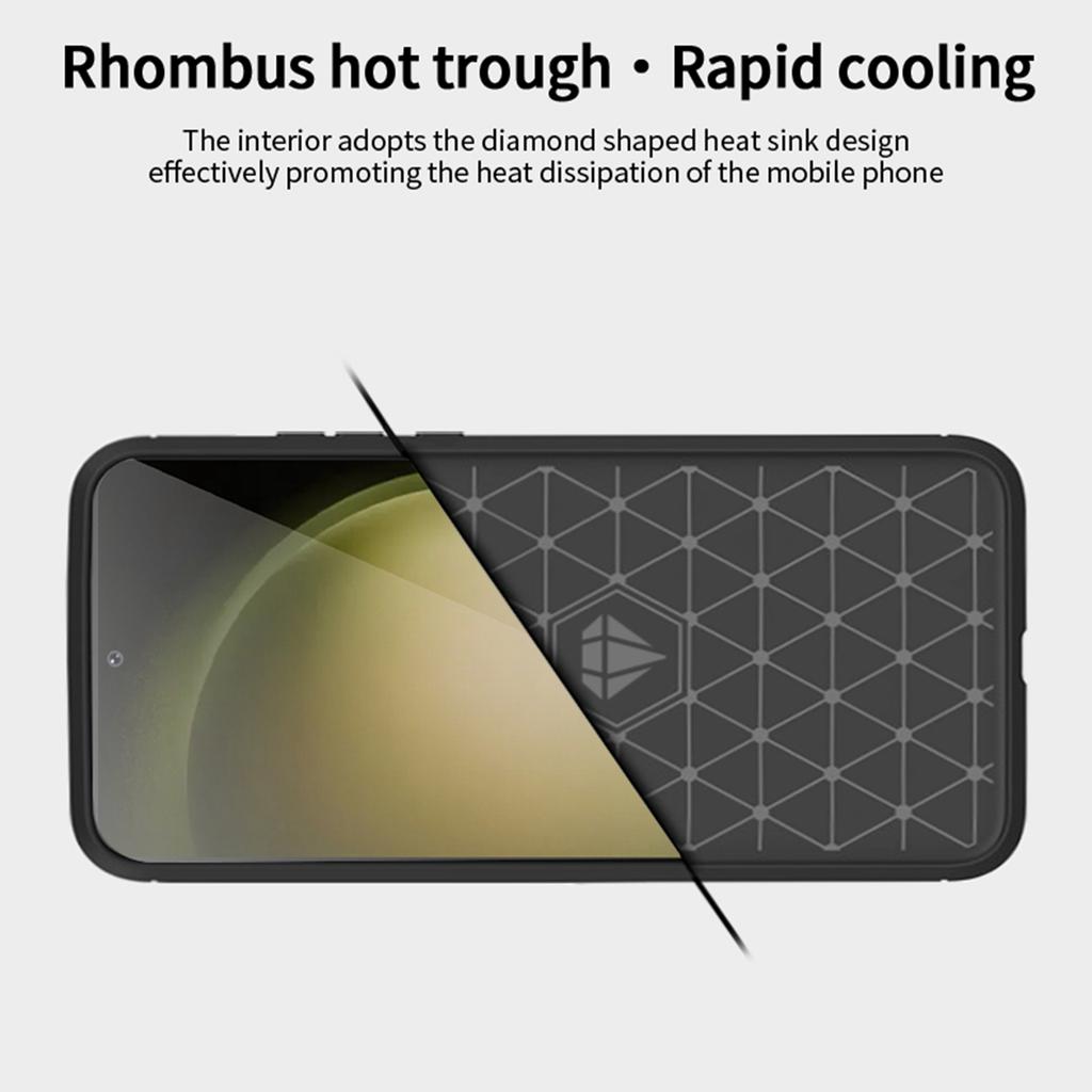 MOFI JK TPU Series-1 For Samsung Galaxy S24+ Slim-Fit TPU Case Carbon Fiber Texture Phone Cover