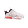 Air Jordan 6 Retro Low TD Atmosphere Baby Sneakers White Infrared-23 Black DV3529-102