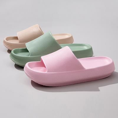 CM Thick-soled Slippers Female Couple Bathing and Stepping On Shit Feeling Non-slip Household Outdoor Male Drag Batch