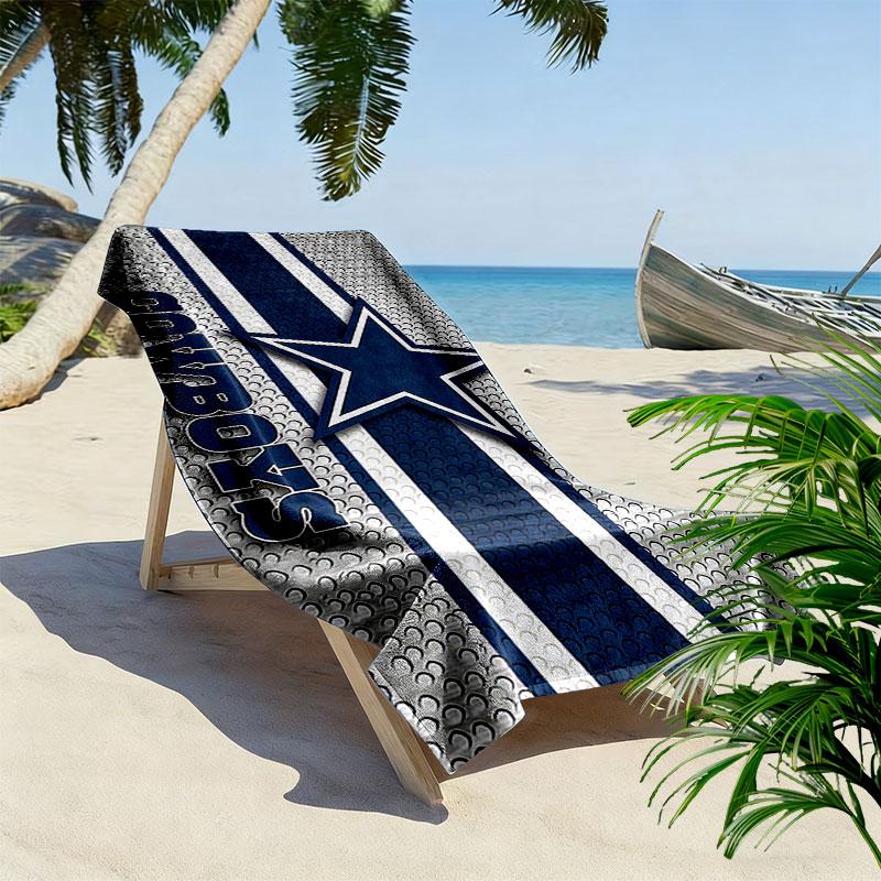 Cowboys Print Beach Towel, Large Soft Quick Dry Towel for Beach Camping Swimming
