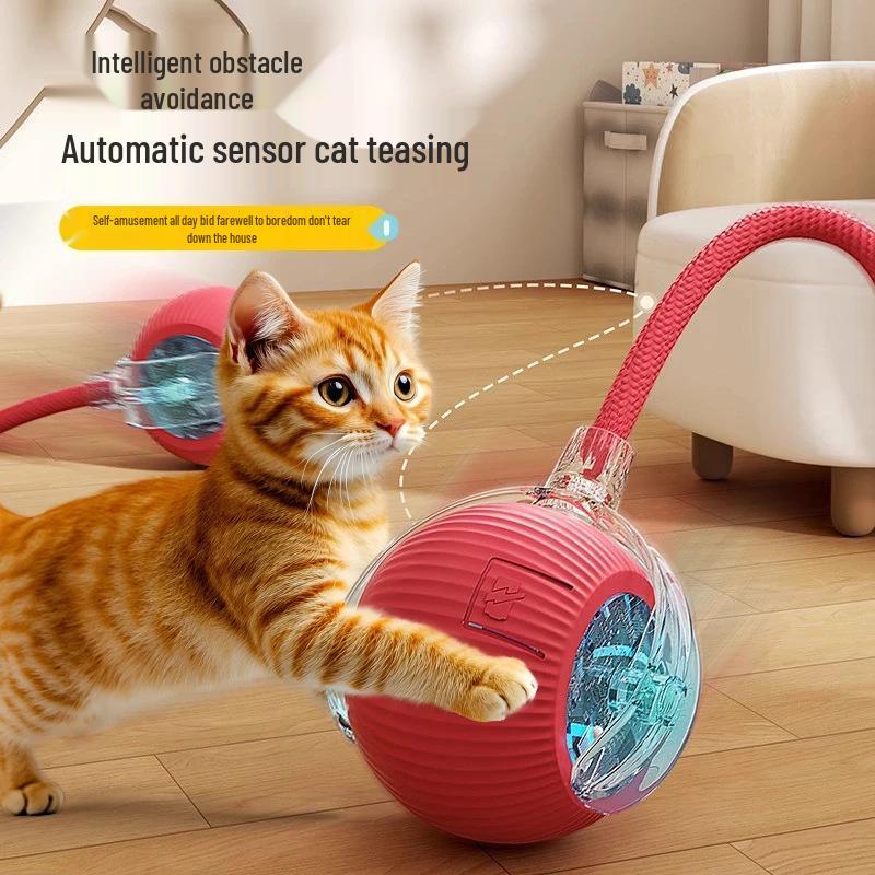 Palla Giocattolo Intelligente Automatica per Animali Domestici: Giocattolo Elettrico Auto-Intrattenente per Gatti e Cani