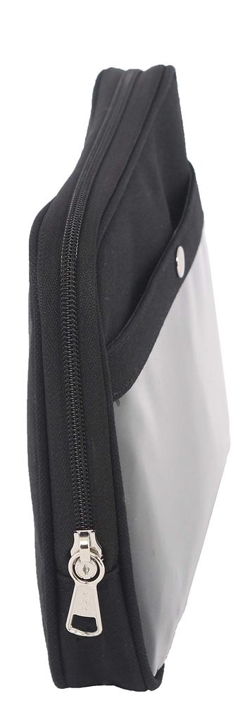 Thin Canvas Pouch with Zipper and Key Lock for Valuables Measures 26cm W X 18cm H X 3cm Fits A5 Made In Japan (Medium), D, Sizes,