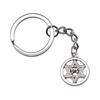 Celtic Knot Charm Hexagram Keychain Irish Amulet Key Ring 28mm Ring