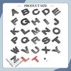 26 Pieces 3D Car Letter Sticker Alphabet Installation Vehicle Body Decal Auto for Door SUV