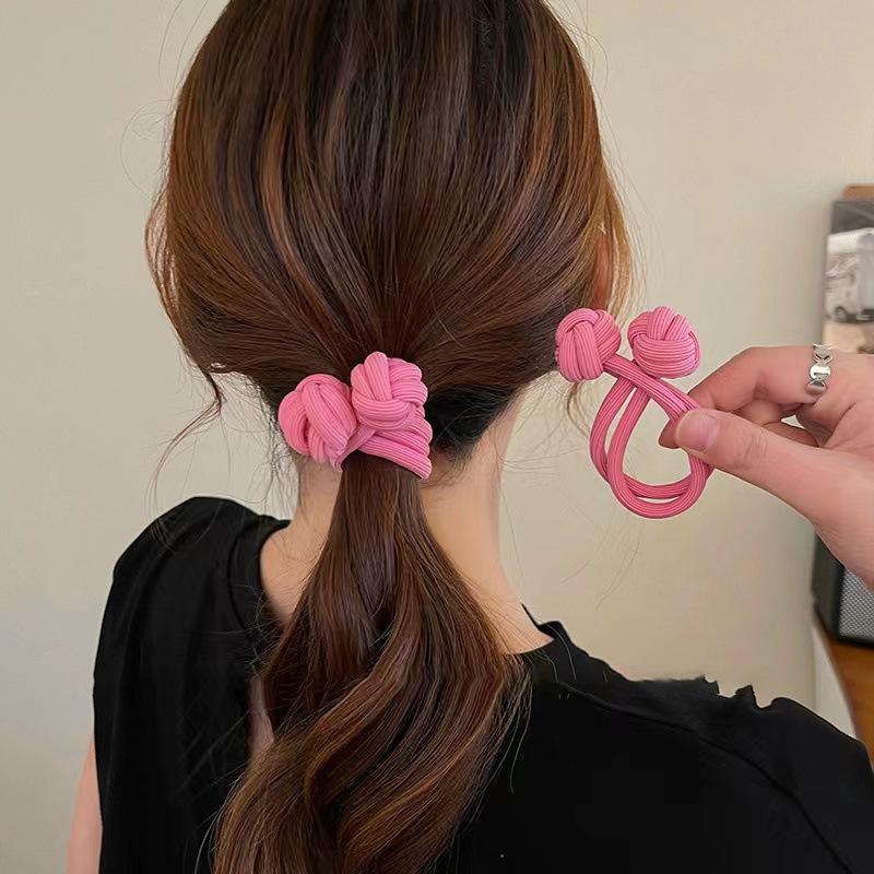 Vitality Girl Dragon Fruit Pink High Ponytail Hair Rope - Thick, Durable Ligature for Sweet Style.