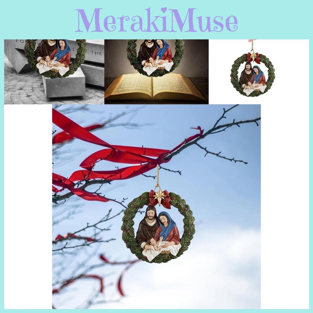 Elegant Acrylic Jesus Birth Christmas Tree Ornament For Home Decor And Rearview Mirror