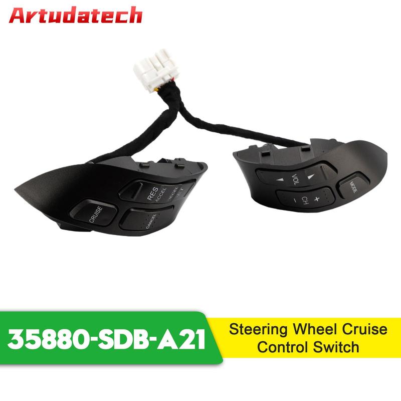 Artudatech Steering Wheel Cruise Control Switch 35880-SDB-A21 for Honda Accord 2003-2007